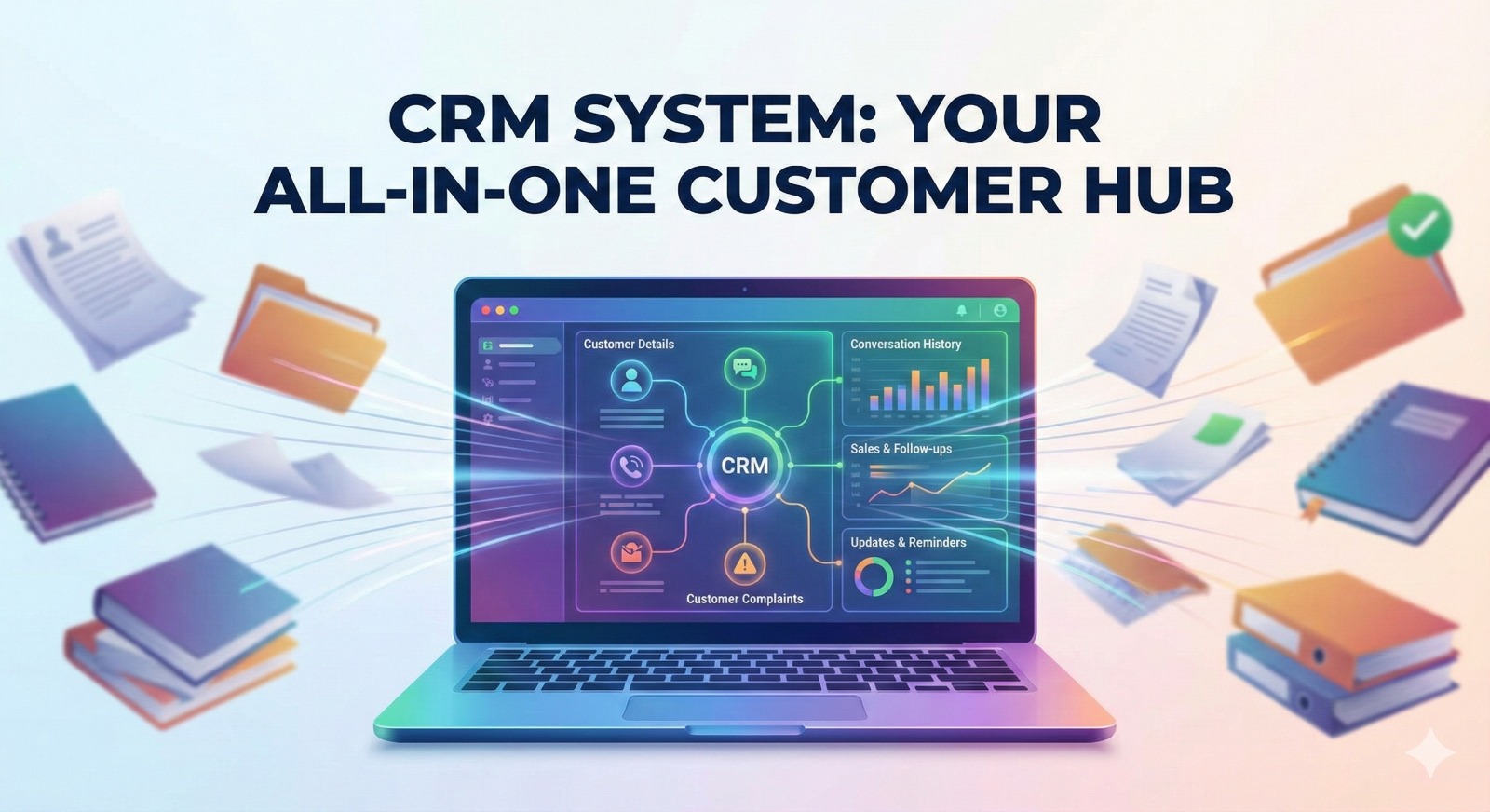Scrupulous Technology CRM system overview for tracking sales, history, and customer complaints.