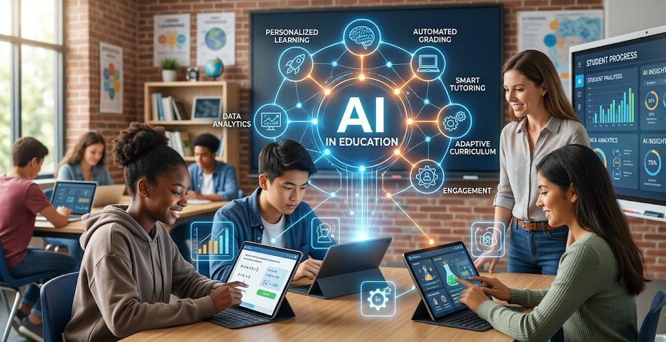 AI in education improves learning with personalized lessons, smart tools, and automation, helping students and teachers. Scrupulous Technology enhances it.