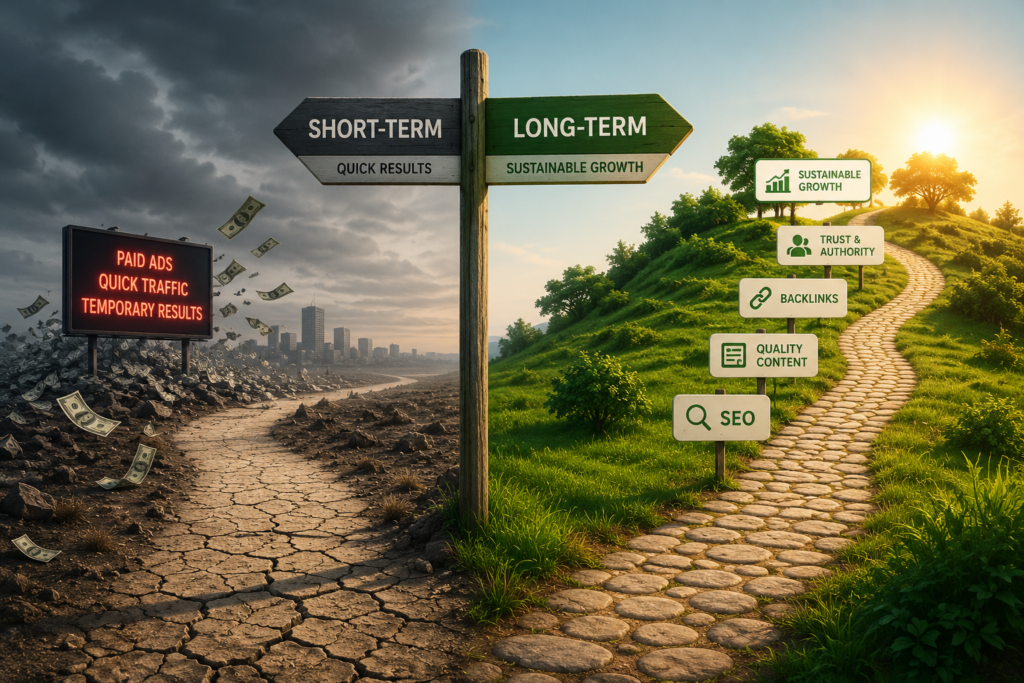 Long-term SEO strategy by [Scrupulous Technology](https://www.scrupuloustechnology.com?utm_source=chatgpt.com) helps businesses improve search rankings, website traffic, and online visibility through quality content, keyword optimization, and continuous website performance improvement.