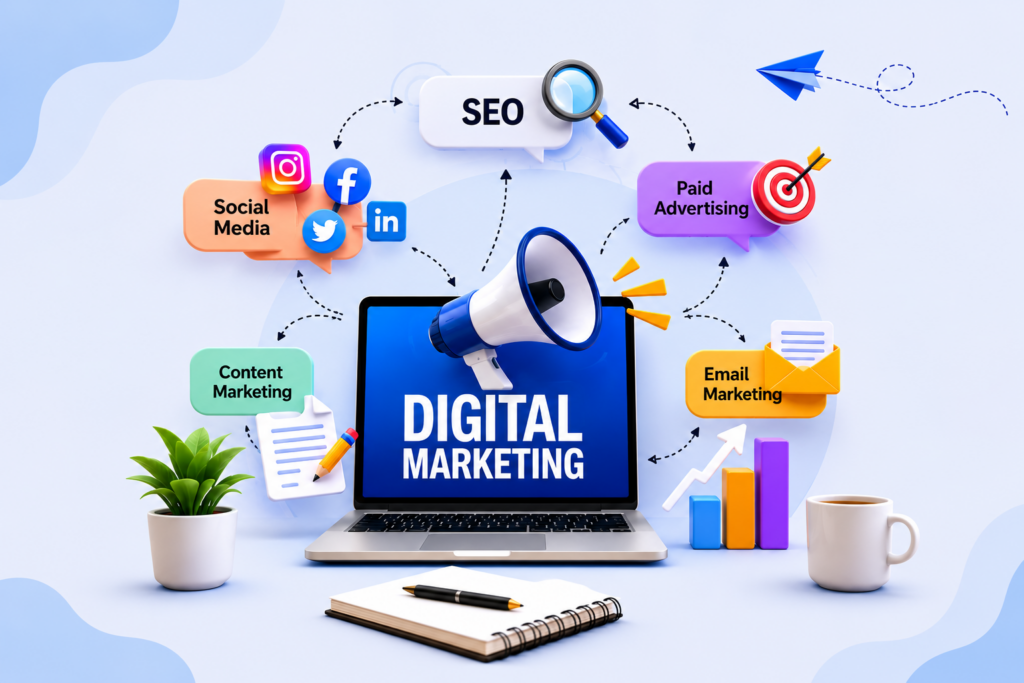 Scrupulous Technology helps businesses grow online with smart digital marketing services including SEO, social media, content marketing, and online advertising to reach more customers effectively.