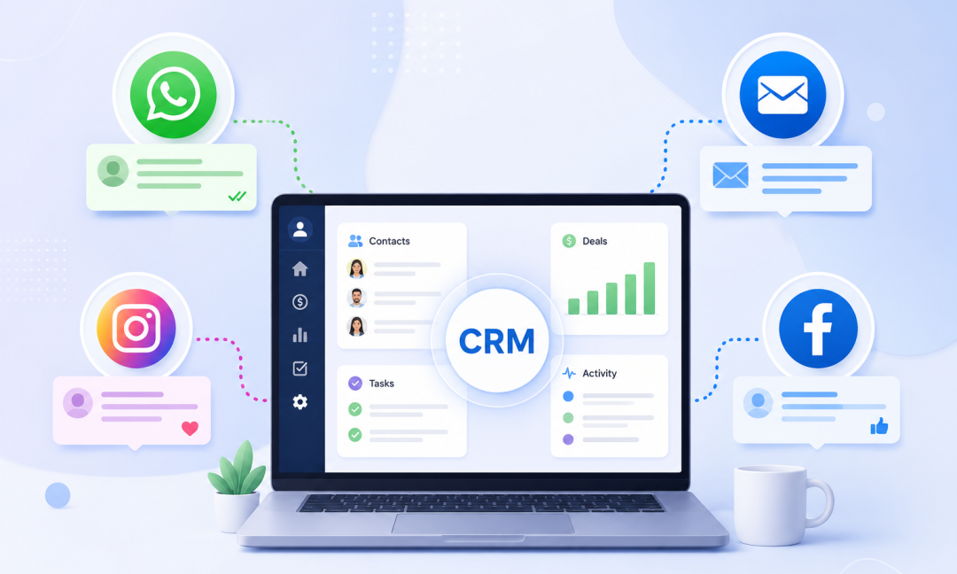 CRM Integration with WhatsApp, Email, and Social Media
