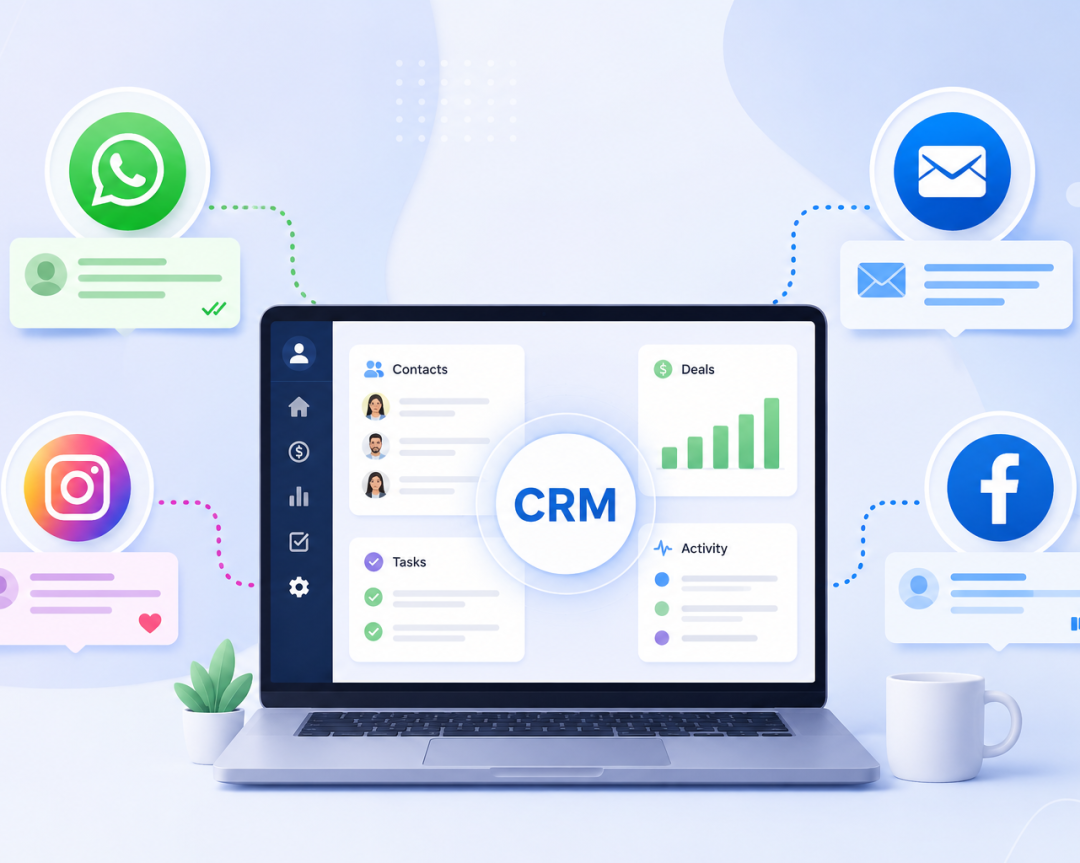 CRM Integration with WhatsApp, Email, and Social Media