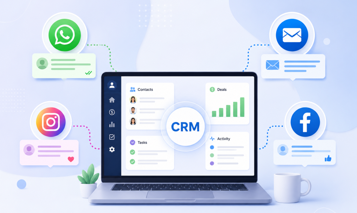 CRM Integration with WhatsApp, Email, and Social Media