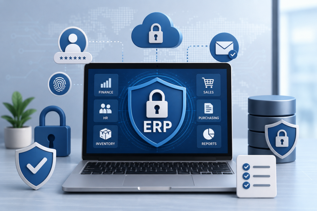 Secure your business data with advanced ERP security solutions by Scrupulous Technology to protect against cyber threats, unauthorized access, and data loss.
