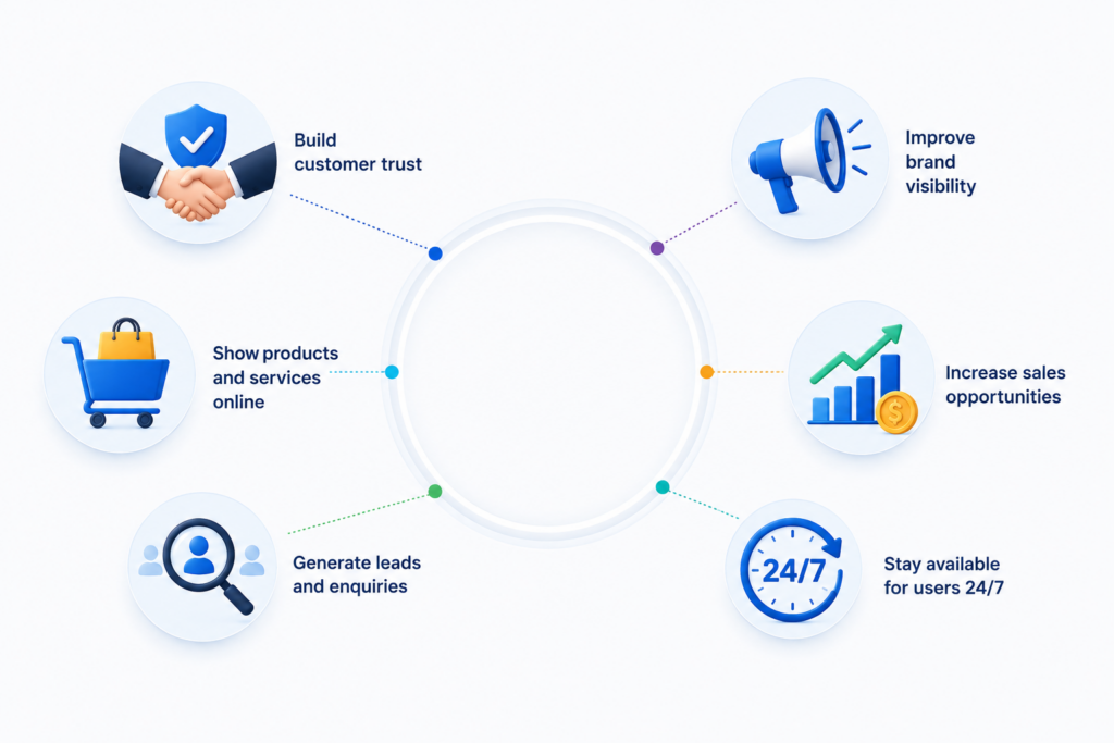 Build trust and grow your business online with a professional website from Scrupulous Technology, making it easier for customers to find and connect with you anytime, anywhere.