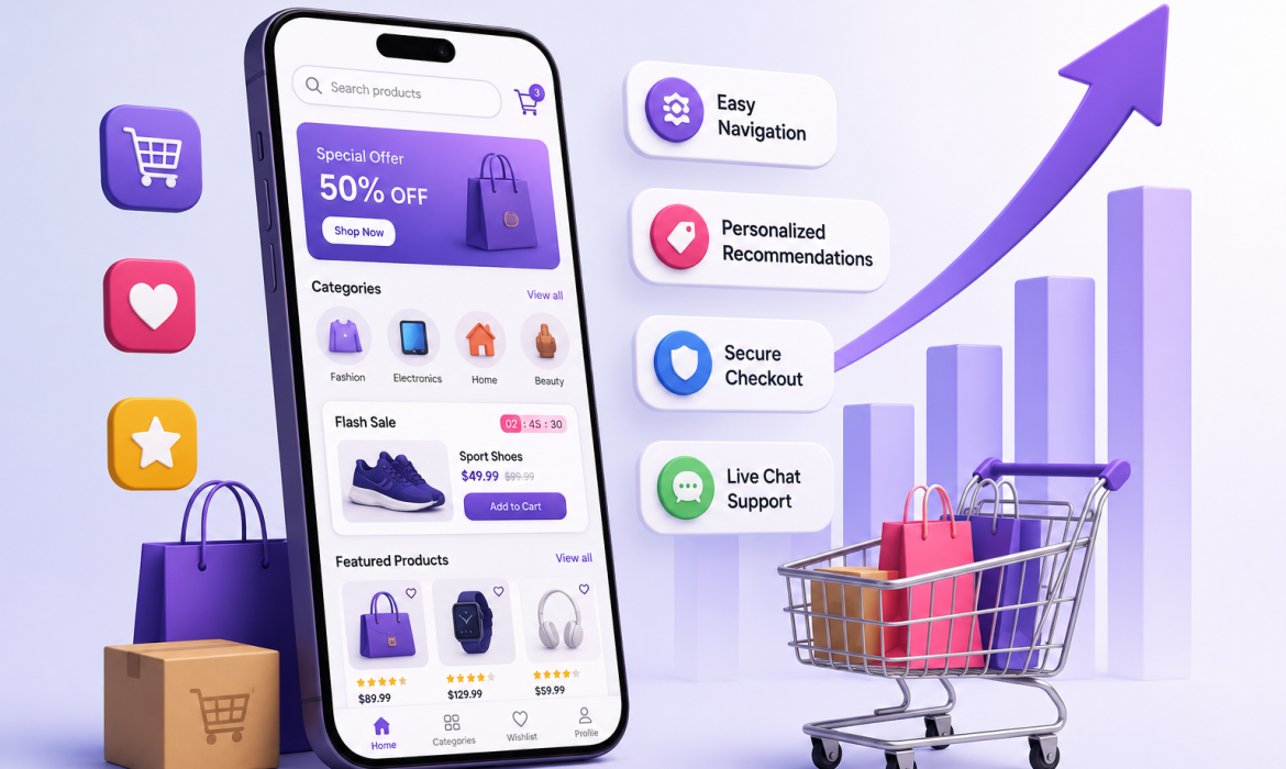 eCommerce Mobile App Development: Features That Increase Sales