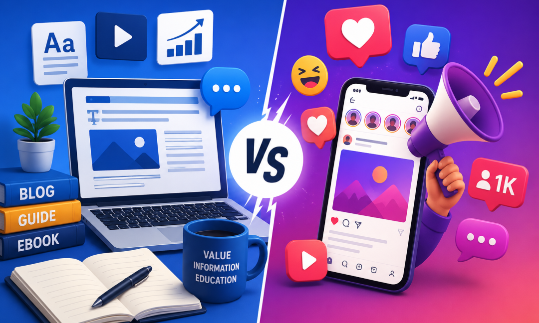 Content Marketing vs Social Media Marketing: Key Differences
