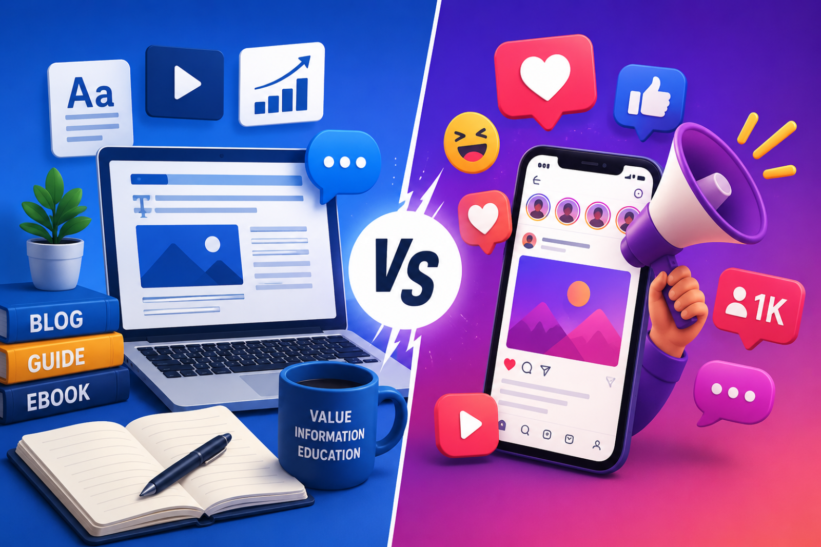 Content Marketing vs Social Media Marketing: Key Differences