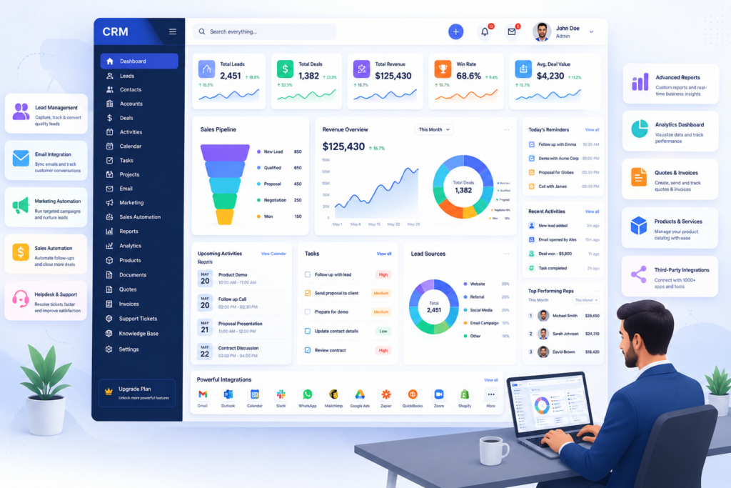 Custom CRM solutions by Scrupulous Technology help businesses manage customers, sales, and daily operations with software tailored to their unique needs.