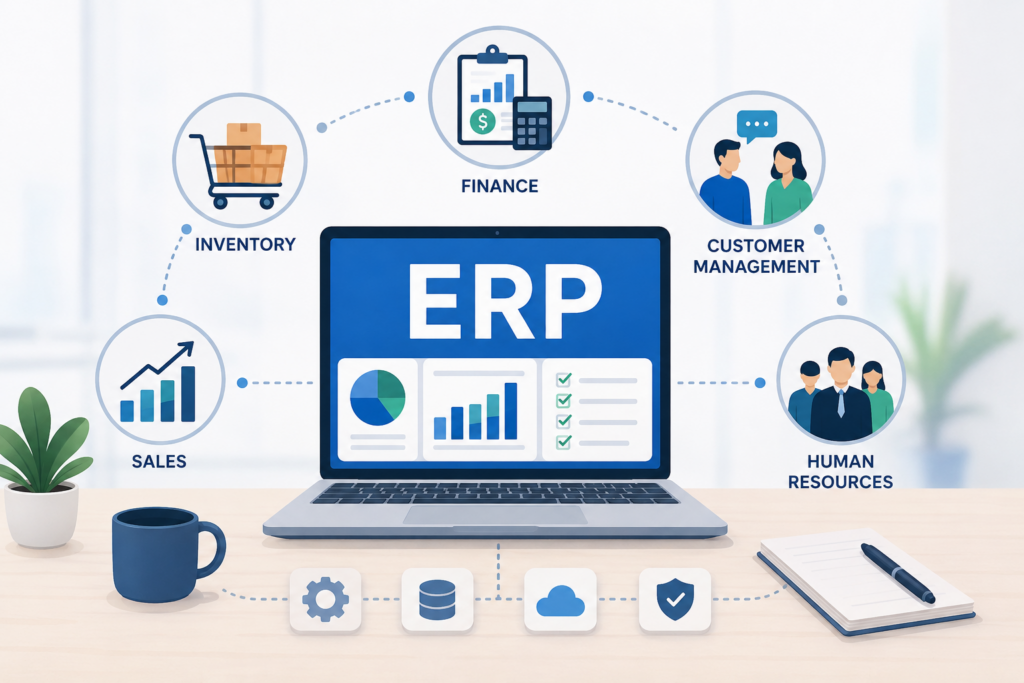 Scrupulous Technology provides ERP solutions that connect finance, sales, inventory, and HR on one platform to improve business efficiency.