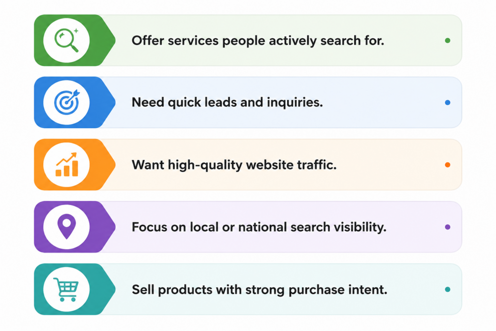 Google Ads helps businesses attract high-intent customers, generate quality leads, and increase website traffic. Scrupulous Technology delivers effective Google Ads solutions for business growth.