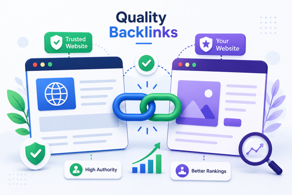 High-quality backlinks from trusted websites improving SEO, website authority, and search rankings for Scrupulous Technology's software development services.