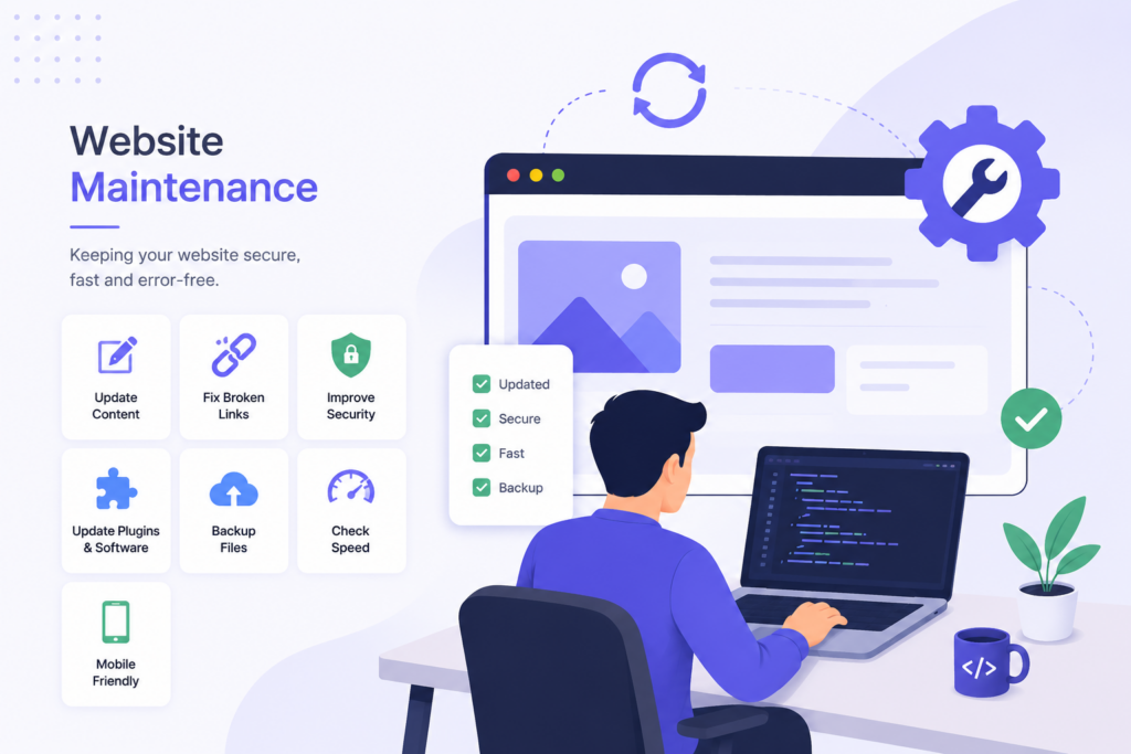 Keep your website secure, fast, and up to date with professional website maintenance services from Scrupulous Technology for better performance and user experience.