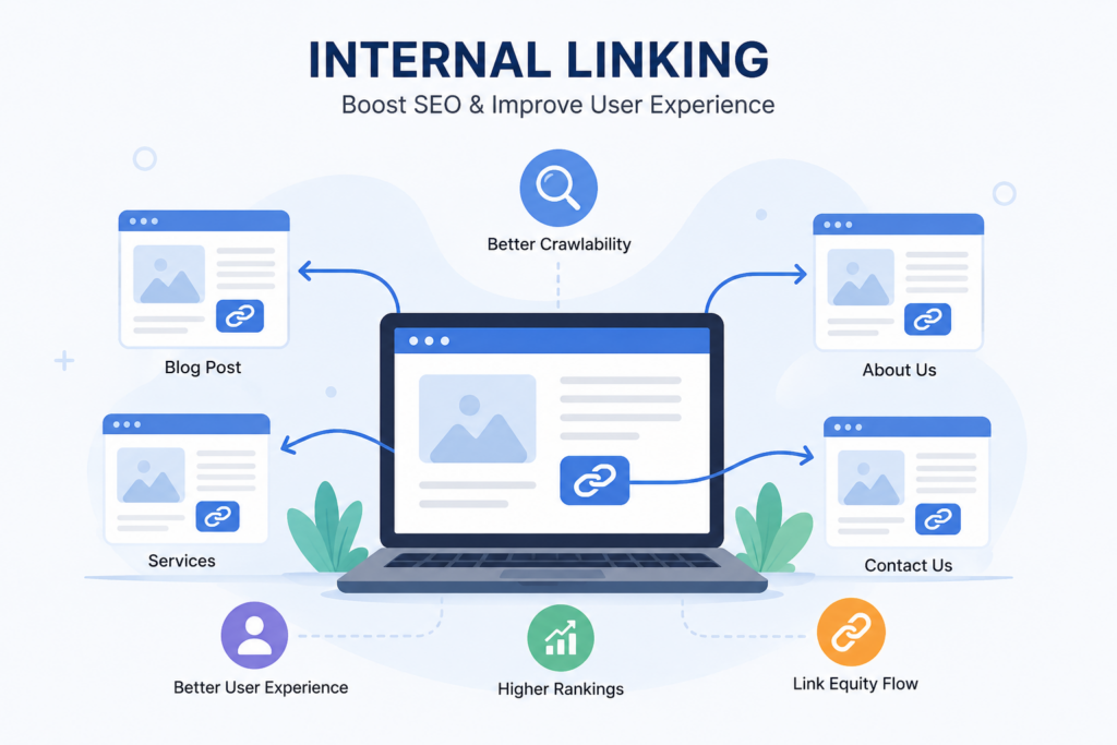 Scrupulous Technology explains how internal linking connects website pages, improves navigation, enhances user experience, and helps search engines understand website content for better SEO.