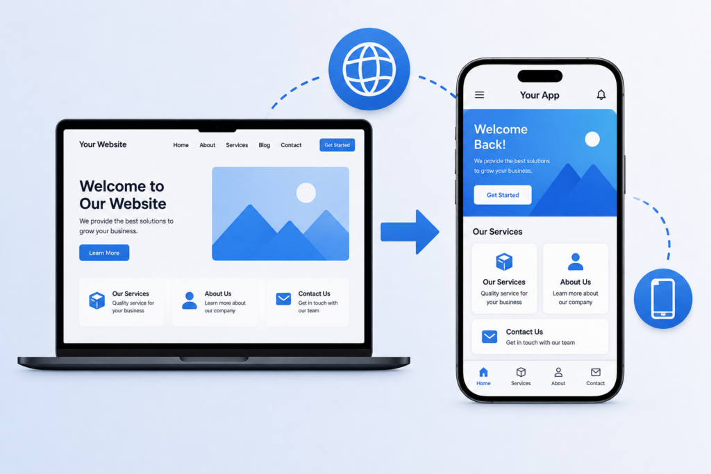 Scrupulous Technology explains how turning a website into a mobile app helps users access website content, services, products, shopping carts, payments, orders, and other features easily from smartphones.