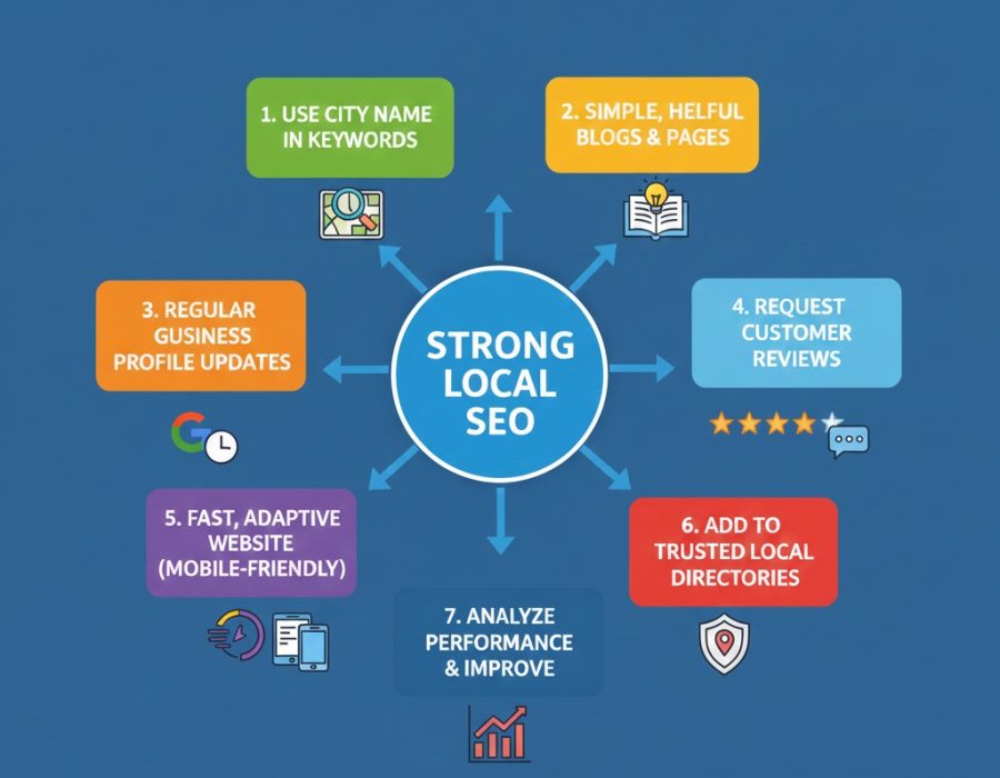 Mobile search results showing local business visibility optimized by Scrupulous Technology.