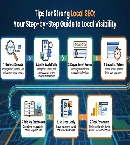 Digital marketer updating Google Business Profile details at Scrupulous Technology.