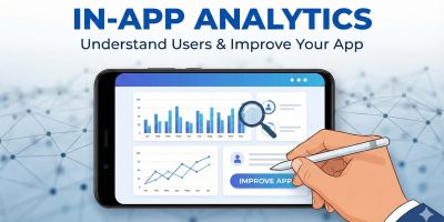 In-app analytics graphic tracking user behavior and feature usage by Scrupulous Technology.