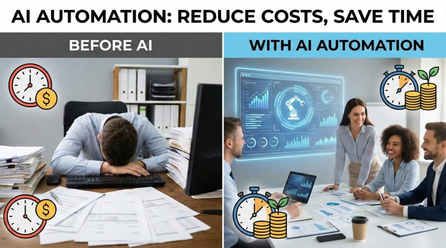 Team using Scrupulous Technology AI automation solutions to handle manual tasks and focus on business growth